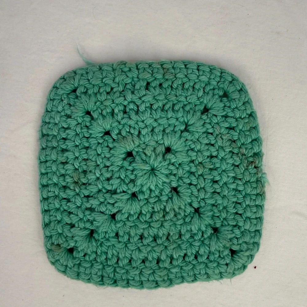 Handmade Crochet‎ Knit Dishcloth Set 5pc Cotton Reusable Washcloths Multi Color